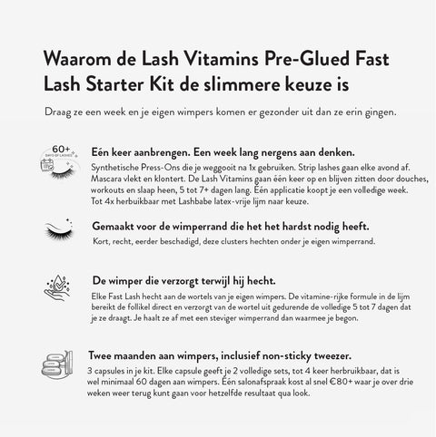 Lash Vitamins - Pre-Glued Fast Lash Starter Kit